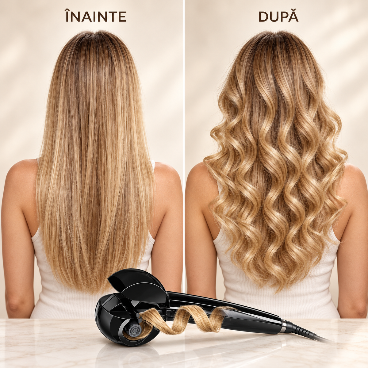 Ondulator păr Perfect Curl – bucle rapide, temperatură reglabilă