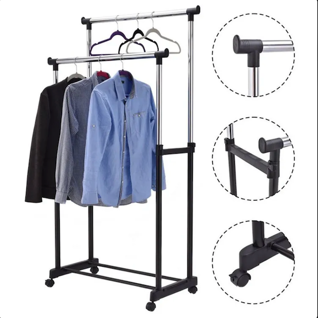 Suport pentru umerase si haine dublu