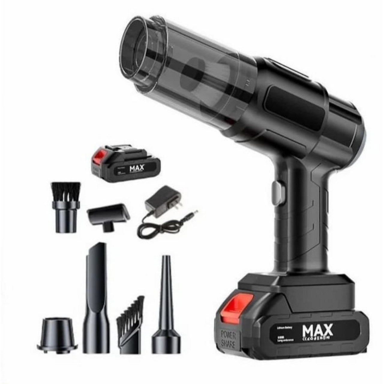 Aspirator & suflantă portabilă 6-în-1, fără fir – curățenie rapidă oriunde