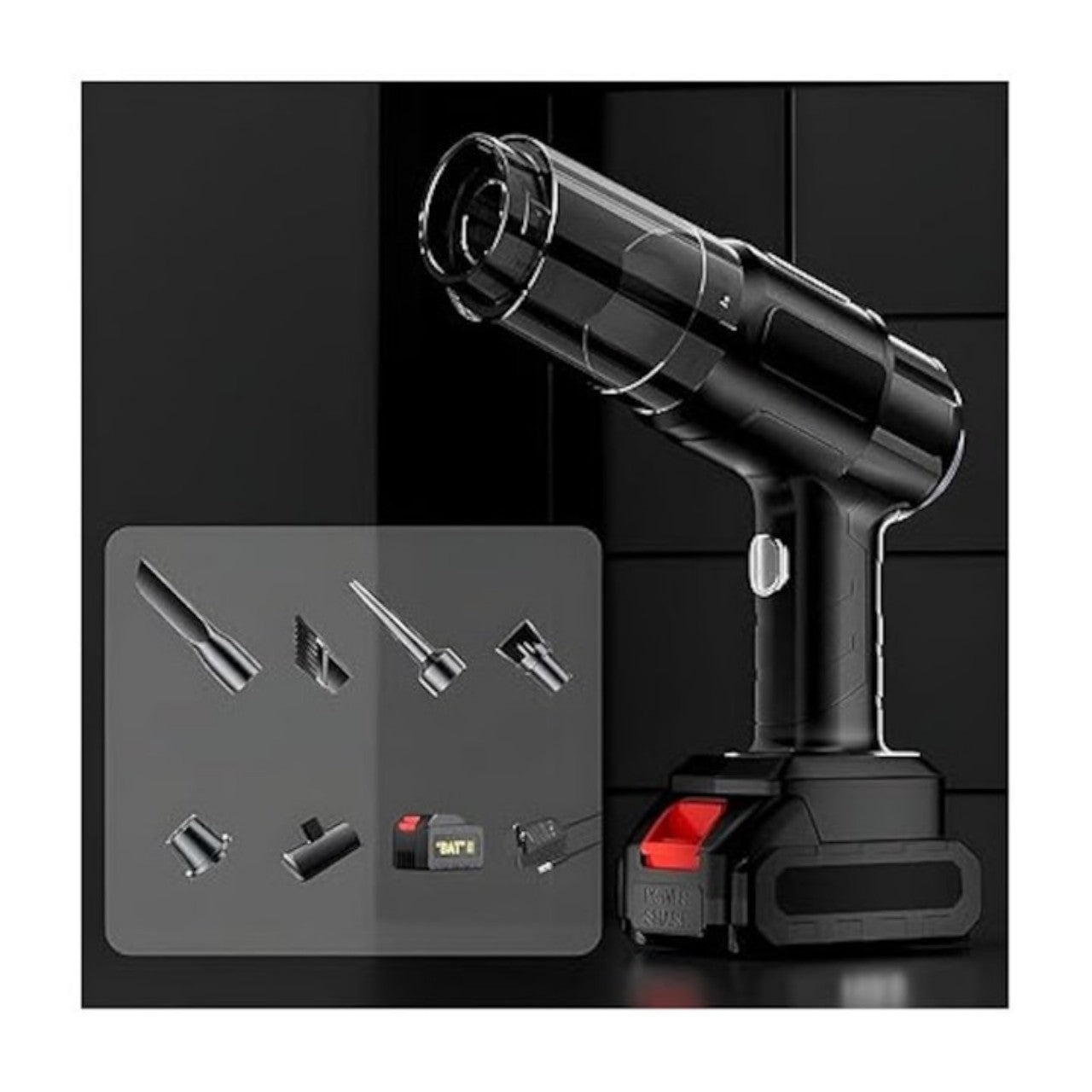 Aspirator & suflantă portabilă 6-în-1, fără fir – curățenie rapidă oriunde