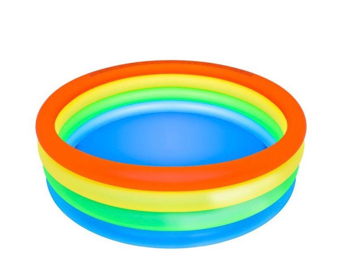 Piscină Gonflabilă pentru Copii, 4 Inele Colorate, 150 x 40 cm, Vinil Rezistent