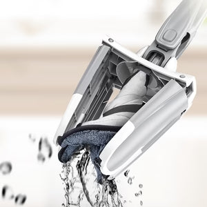 Mop cu burete din fibra si stoarcere tip x, brat extensibil si cap rotativ 360 grade