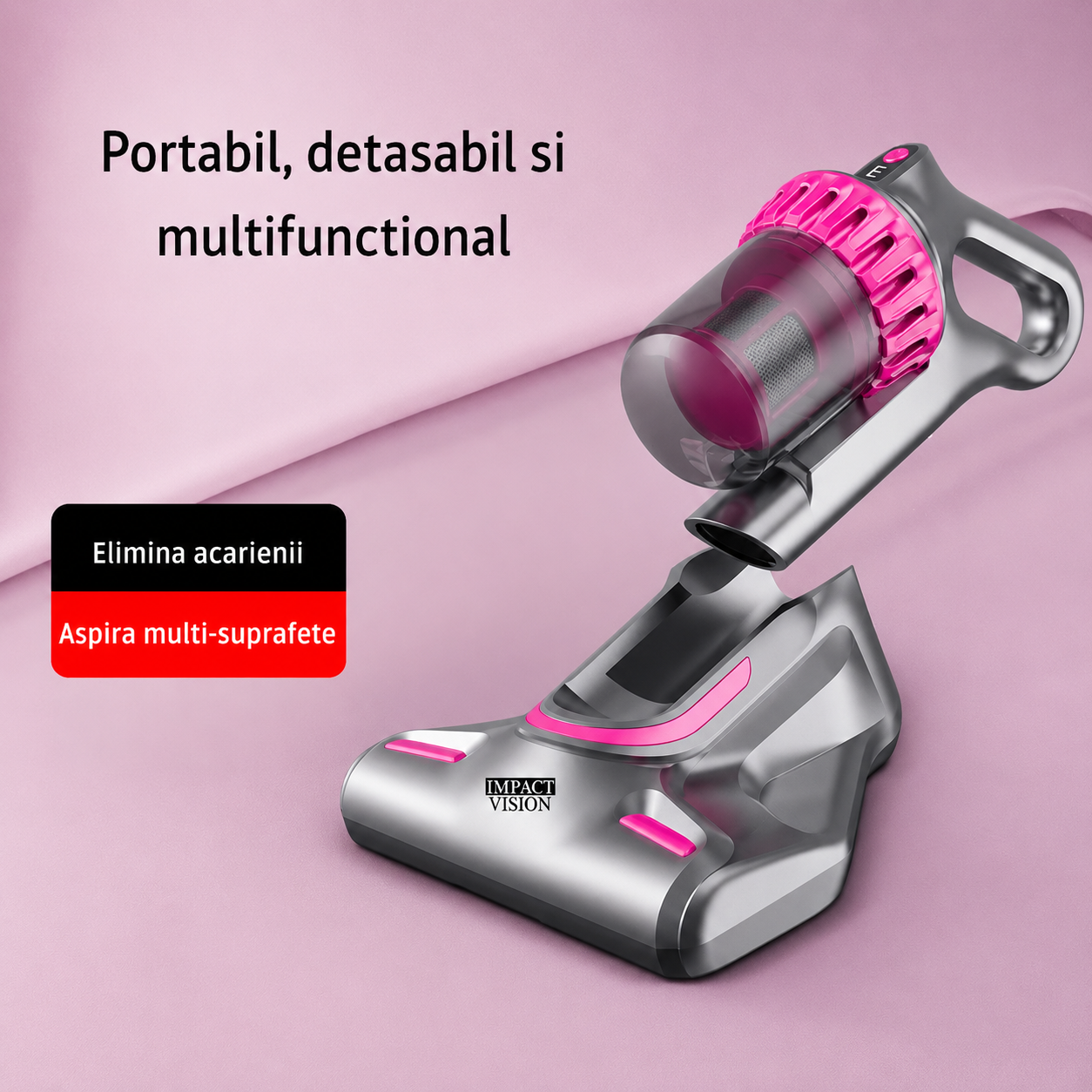 Aspirator Vertical, fără Fir,  fara sac 21,6V – Rezervor 0,54L, Ușor și Puternic