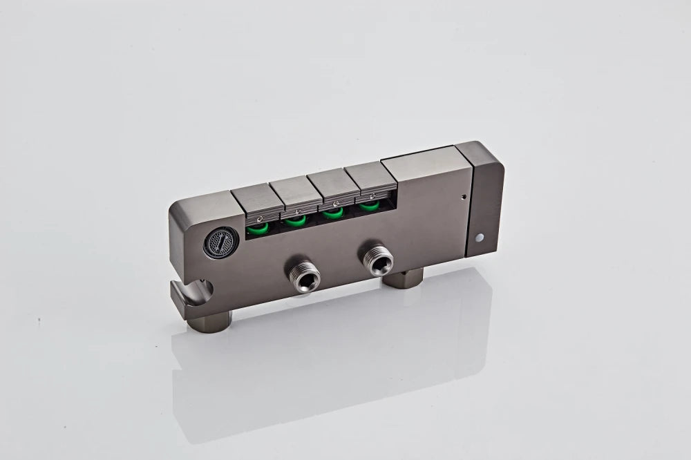 Coloană de duș cu termostat și afișaj electronic, multiple funcții de jet și LED