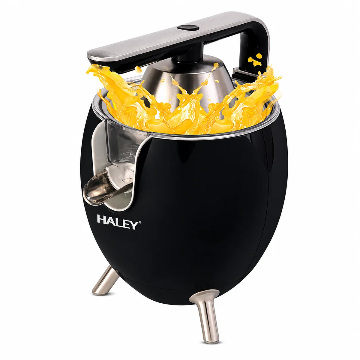 Storcător Electric de Citrice HALEY HY-2965, 500W, 2 Conuri, Sistem de Presare, Inox, Anti-Picurare