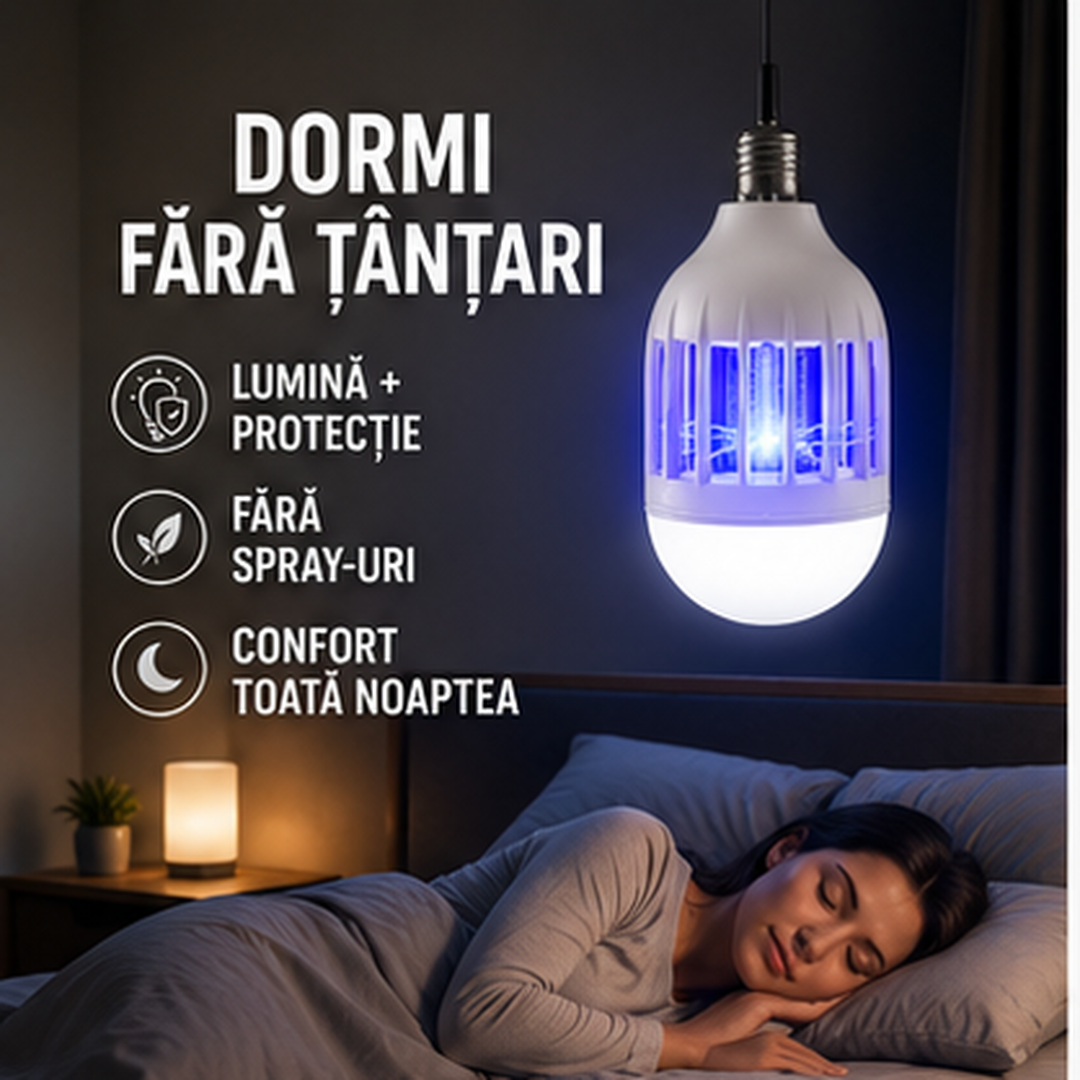 Lampa LED Anti-Insecte 12W cu Soclu E27