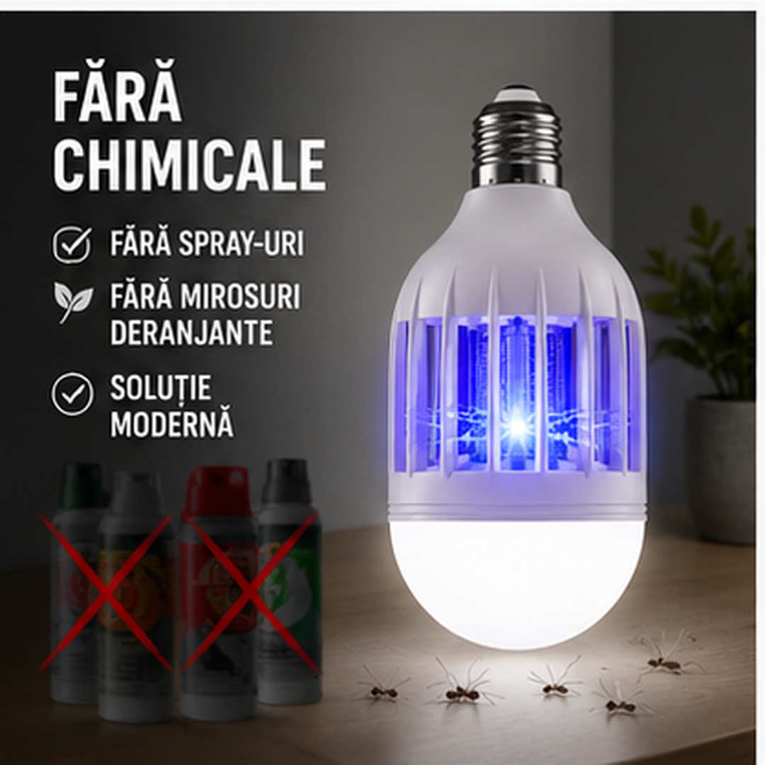 Lampa LED Anti-Insecte 12W cu Soclu E27