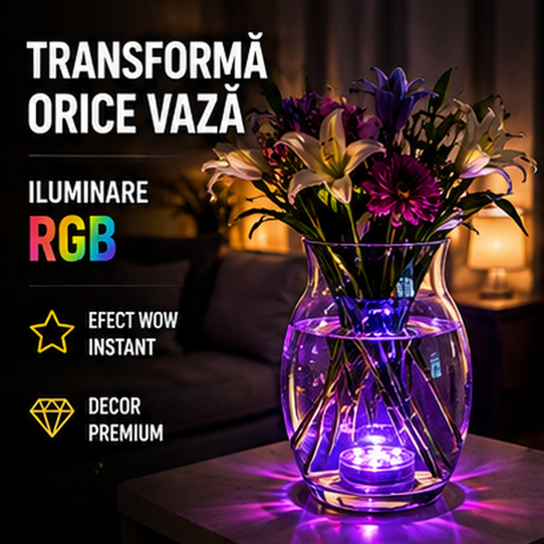 Lampa Decorativa LED RGB pentru Vaze, Acvarii si Decoratiuni cu Apa