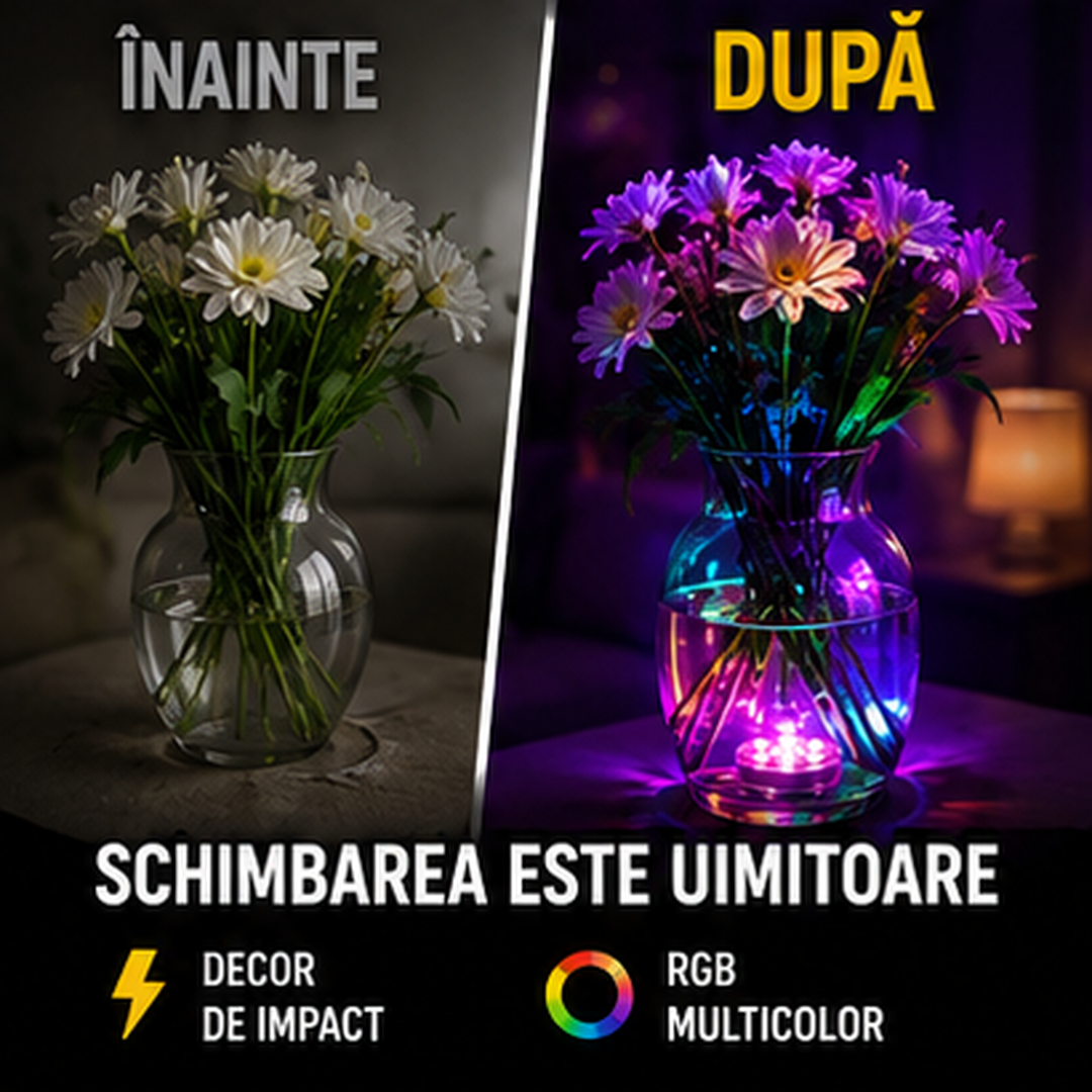 Lampa Decorativa LED RGB pentru Vaze, Acvarii si Decoratiuni cu Apa