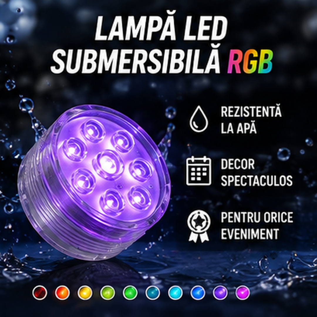 Lampa Decorativa LED RGB pentru Vaze, Acvarii si Decoratiuni cu Apa