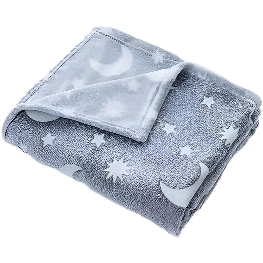 Set 2 păturici pentru copii cu steluțe fosforescente, 110 × 150 cm