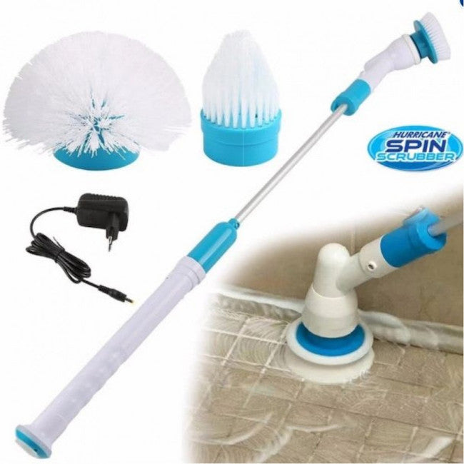 Mop Rotativ, Hurricane Spin Scrubber, 3 Capete Rotative, Alb