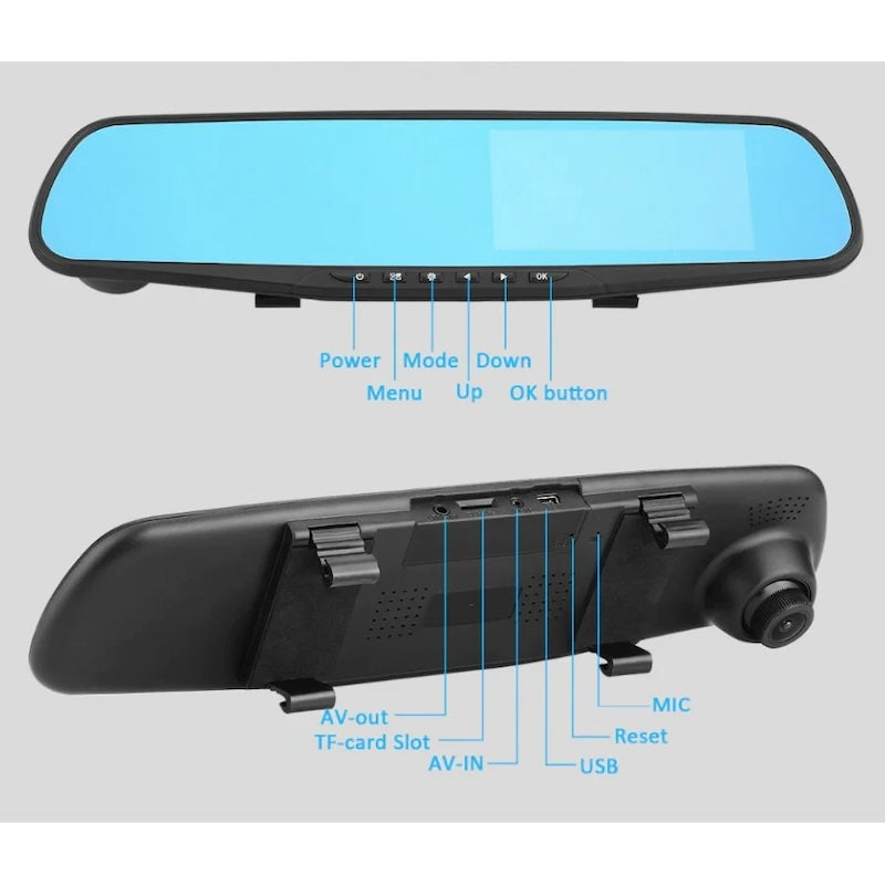 Oglinda retrovizoare cu camera integrata Full HD 1080P 4.3″ TFT si  camera pentru marsarier