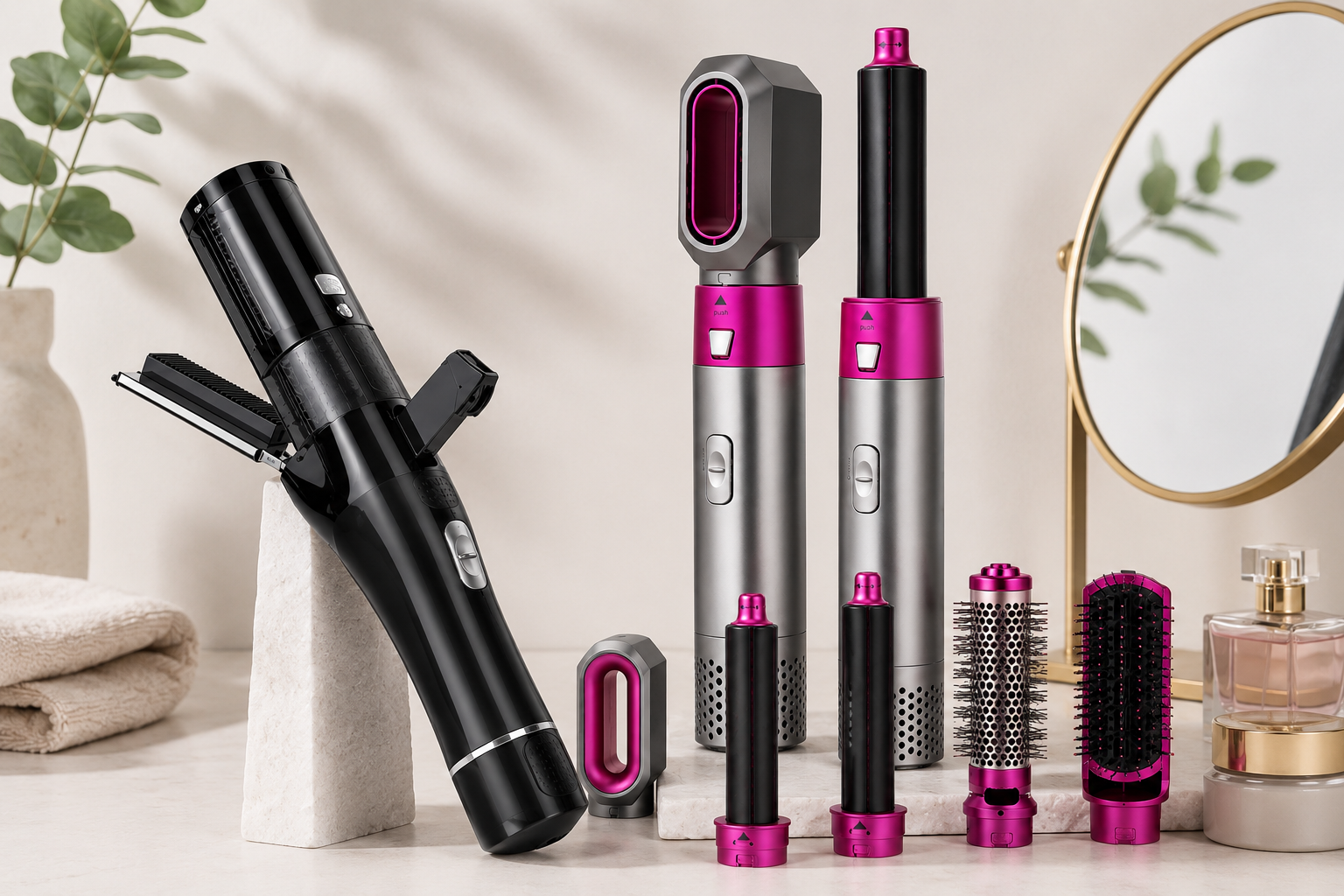 Pachet Beauty Acasa – Set pentru tuns varfuri + set uscare si coafare Păr Sănătos și Coafuri Perfecte Acasa