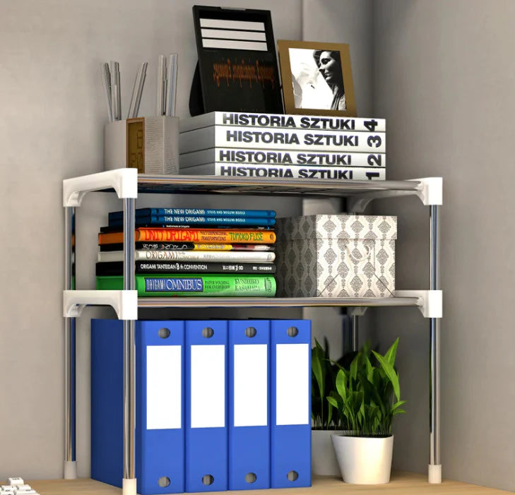 Etajera multifunctionala pentru bucatarie sau baie cu 2 rafturi