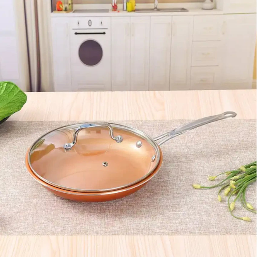 Set cratite antiaderente cu capac Migas, 8 piese