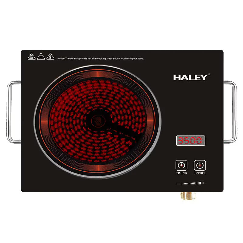Plită cu inducție HALEY 3500W – Geam cristal negru, control tactil, timer și oprire automată