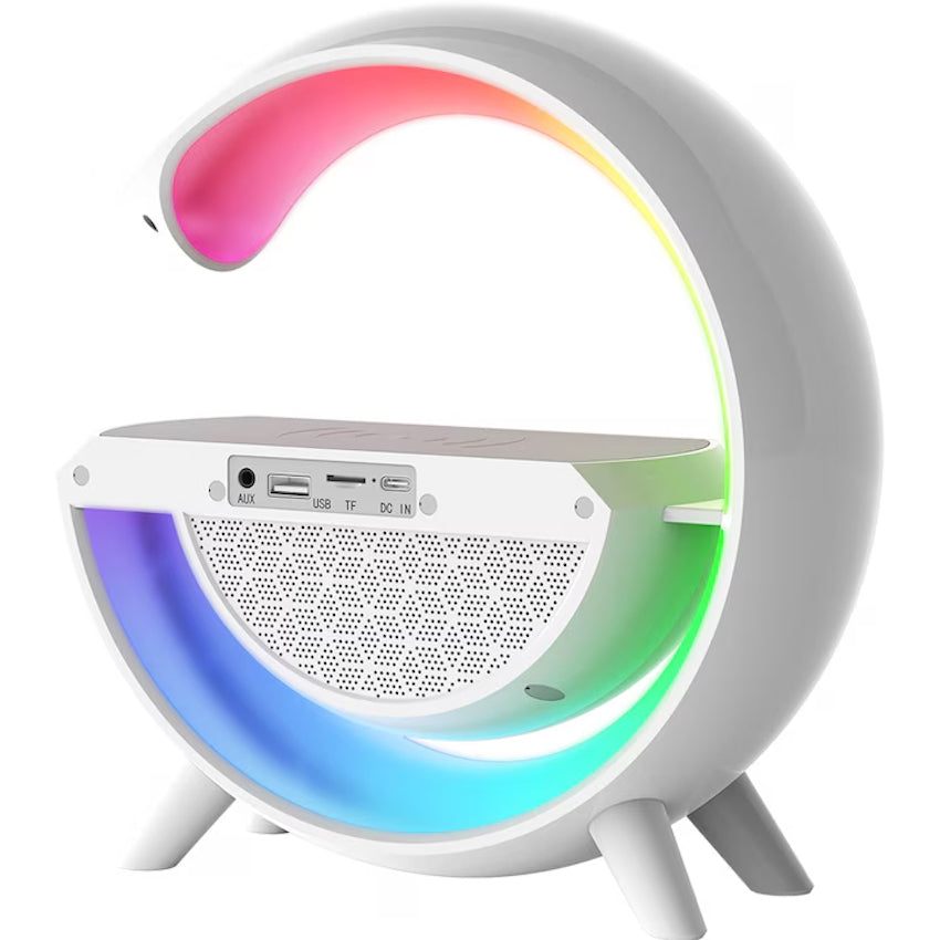 Boxa cu bluetooth, lampa RGB si incarcator de telefon wireless