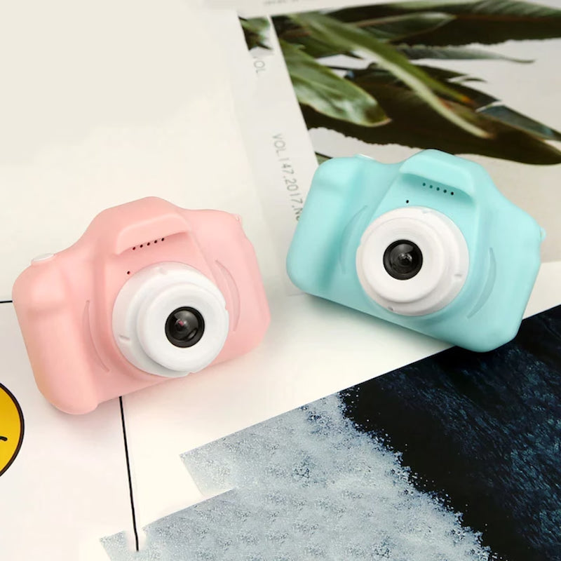 Camera foto/video albastra Full HD digitala pentru Copii cu Jocuri si Efecte poze