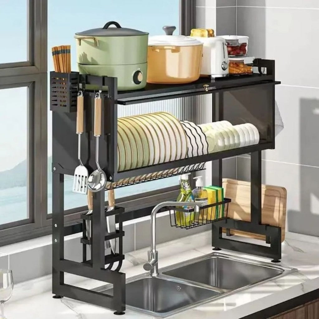Uscător de Vase Supraetajat din Inox – Organizare Modernă și Spațiu Optimizat în Bucătărie