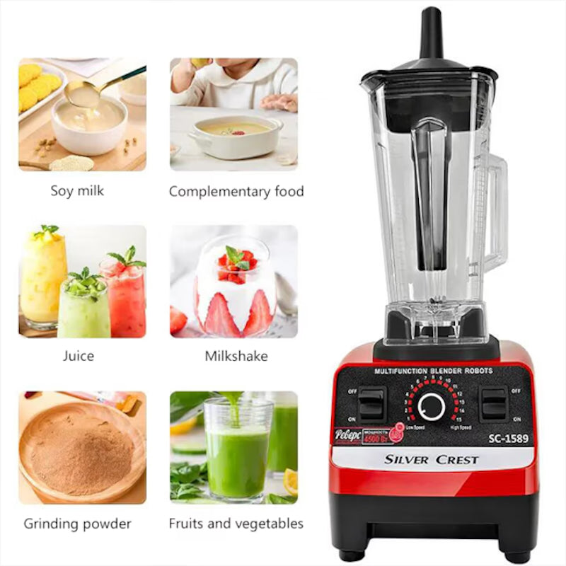 Blender, SILVER CREST, 800W, 2L, Negru/Rosu