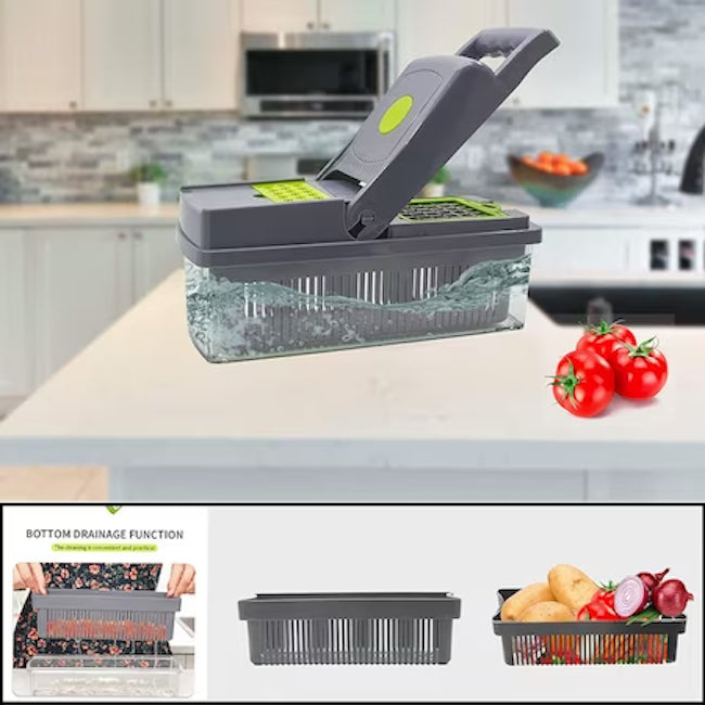 Set razatoare Multifunctionala, lame inox, 14 piese, Veggie Slicer