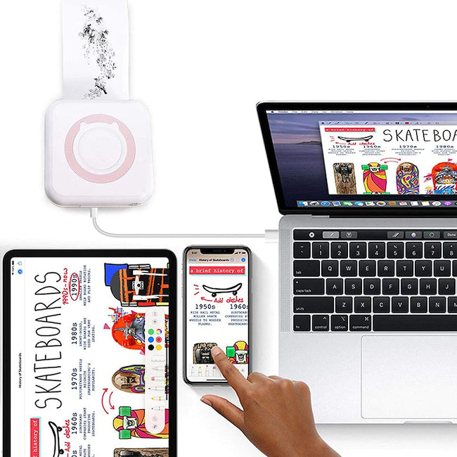 Mini imprimanta termica portabila pentru telefon