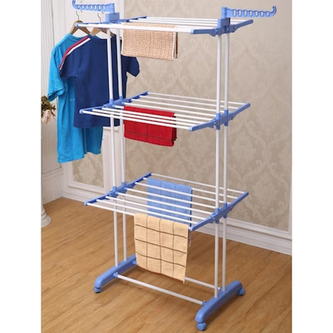 Uscator pliabil pentru rufe, vertical, pentru rufe si cu suport de umerase