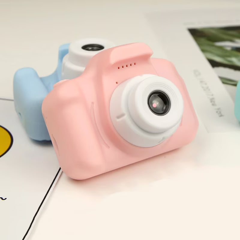 Camera foto/video albastra Full HD digitala pentru Copii cu Jocuri si Efecte poze