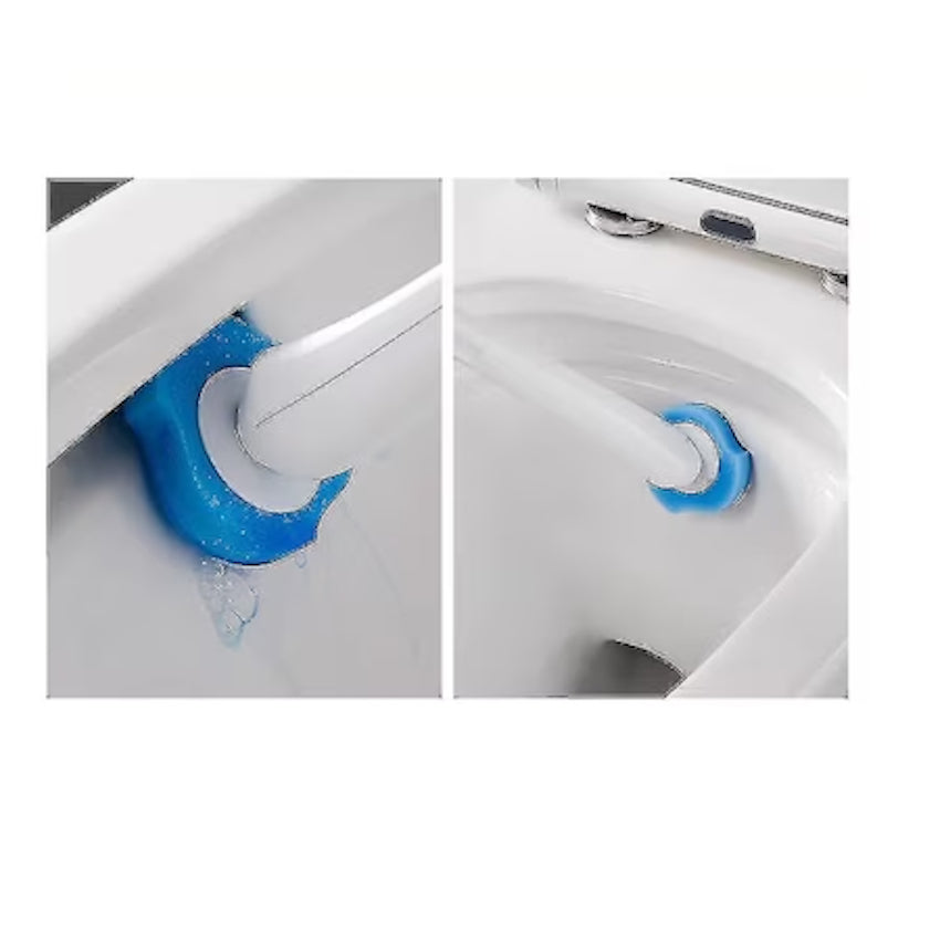 Perie pentru Wc, cu 16 rezerve de unica folosinta, culoare alba