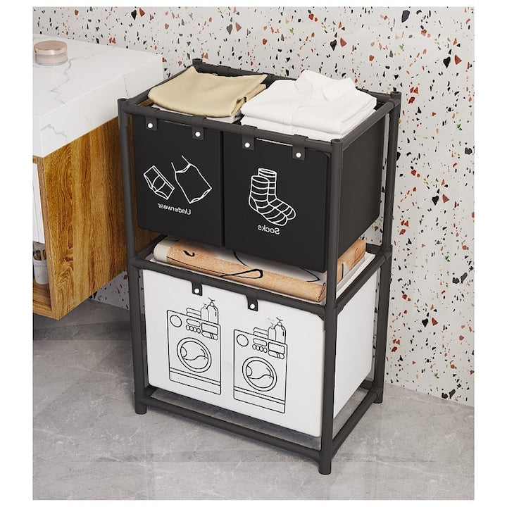 Raft organizator pentru haine si prosoape 97 x 28 x 57 cm