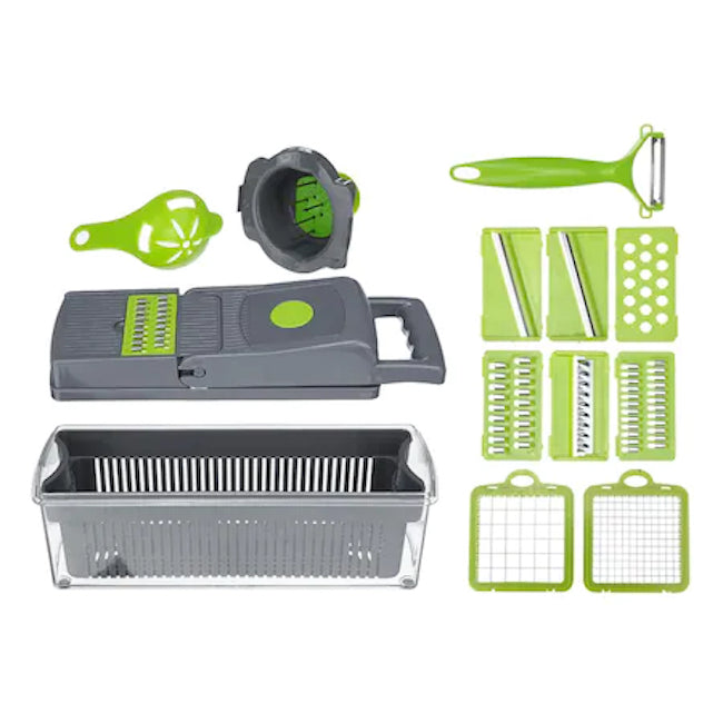 Set razatoare Multifunctionala, lame inox, 14 piese, Veggie Slicer