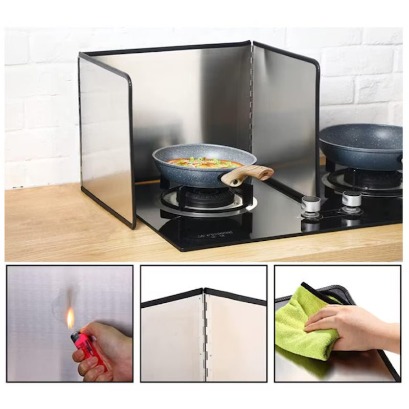 Protectie anti-stropi pentru aragaz, 3 elemente, 96 x 31 cm