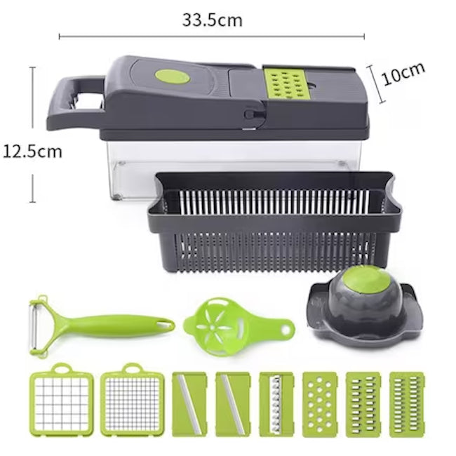 Set razatoare Multifunctionala, lame inox, 14 piese, Veggie Slicer