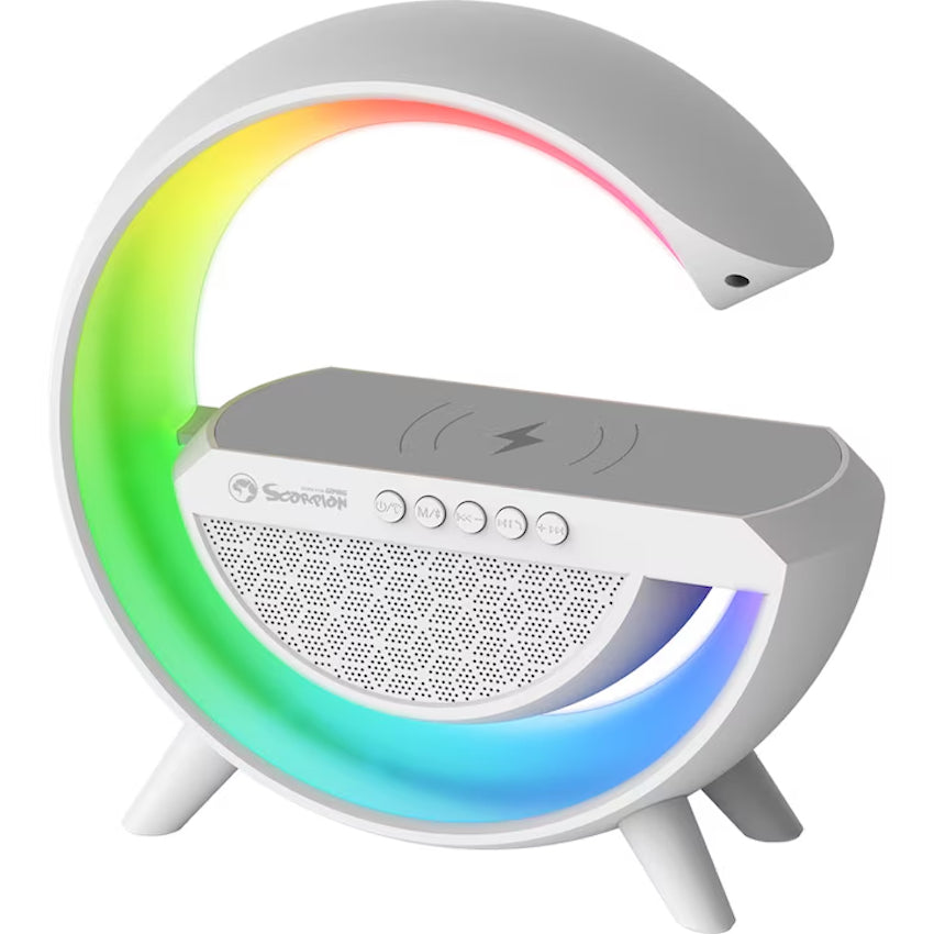 Boxa cu bluetooth, lampa RGB si incarcator de telefon wireless