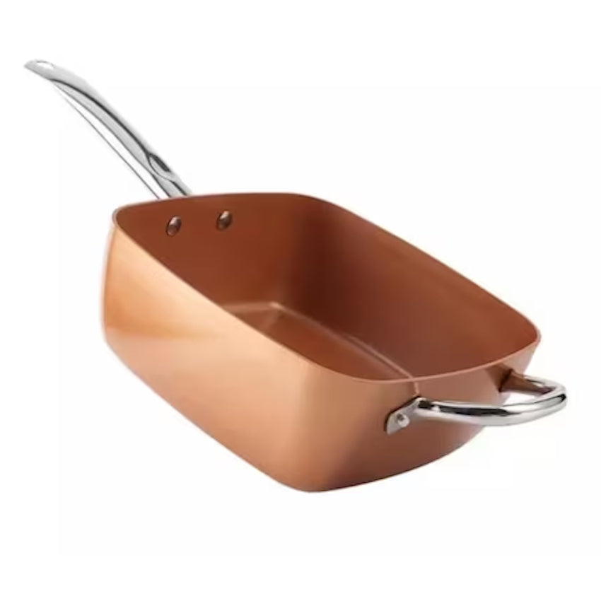 Set tigaie multifunctionala, 5 piese, pentru gatit la abur, cu placa de inductie din otel inoxidabil