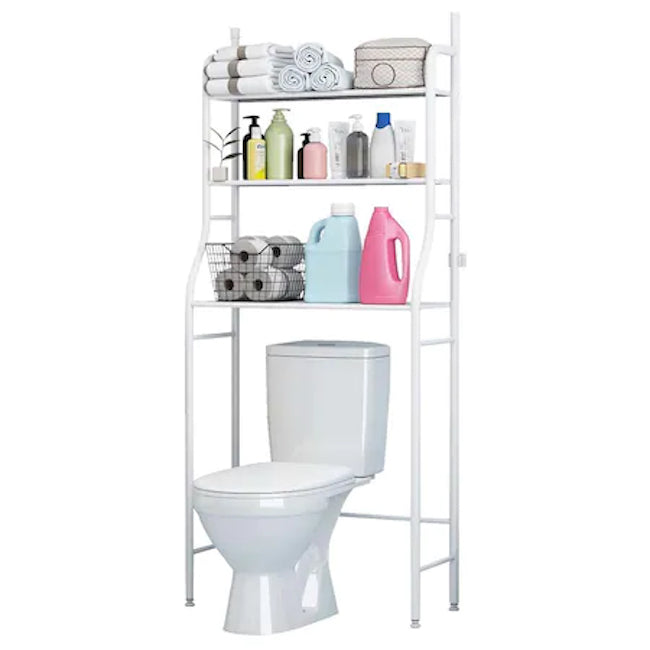 Raft depozitare peste masina de spalat, 3 polite, culoare alba