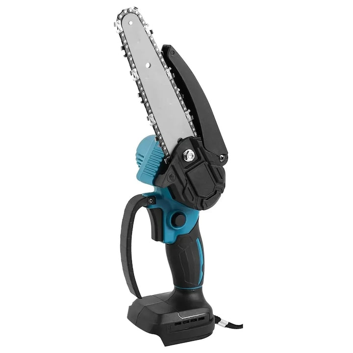 Mini drujba cu lant, fara fir, lama 6 inch, 2 acumulatori 48V si 2 lanturi incluse