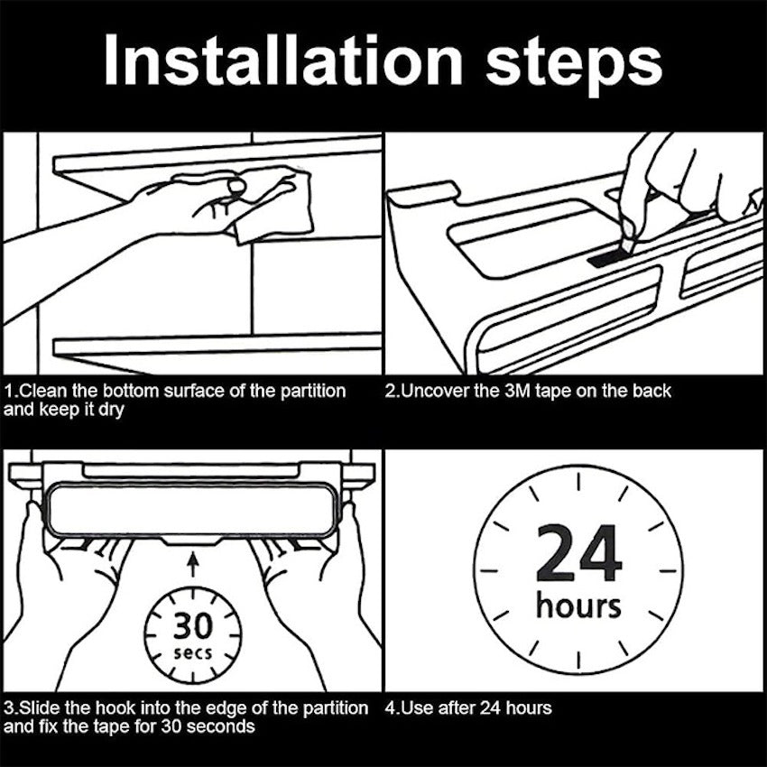 Etajera condimente, Polipropilena, 32 x 13.5 x 9.5 cm, Argintiu/Alb
