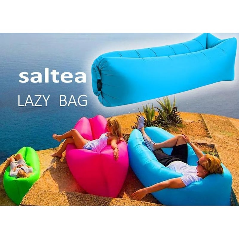 Saltea Gonflabila tip Sezlong Lazy Bag pentru Plaja sau Piscina, Umflare Rapida fara Pompa