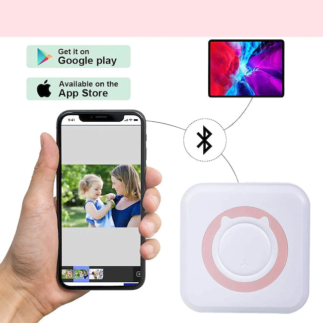 Mini imprimanta termica portabila pentru telefon