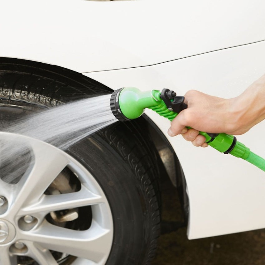 Furtun de gradina, Latex/PP, Extensibil, Verde