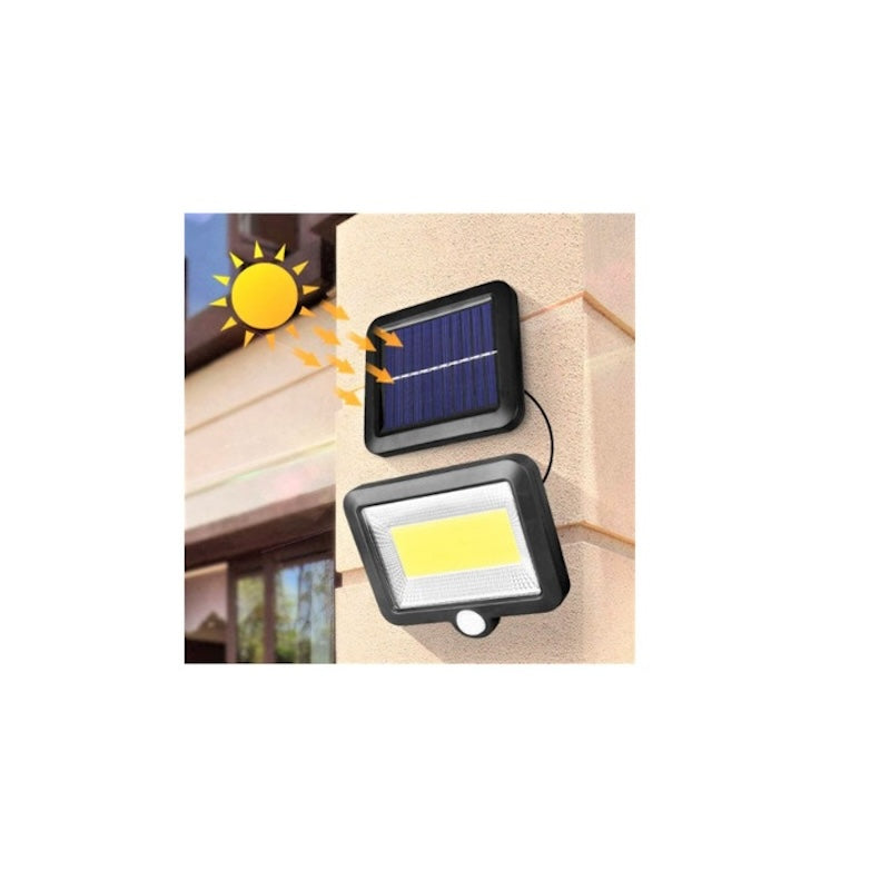 Proiector LED, 120 COB, Panou Solar, Senzor Miscare