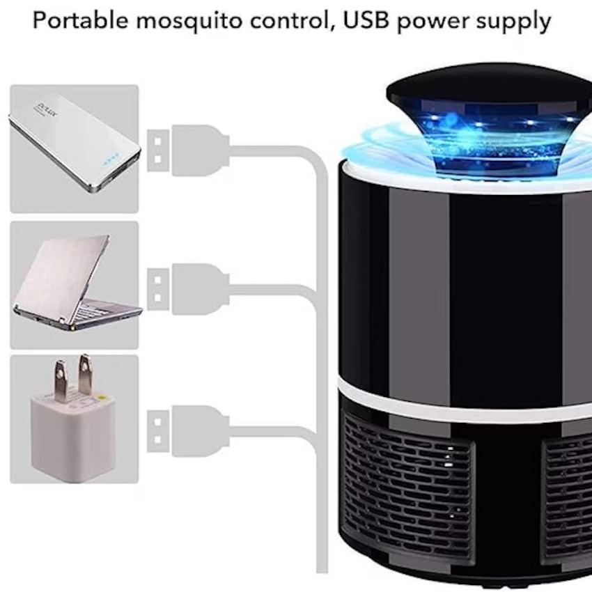Dispozitiv UV impotriva insectelor, rezervor detasabil, USB, 19x11 cm, negru