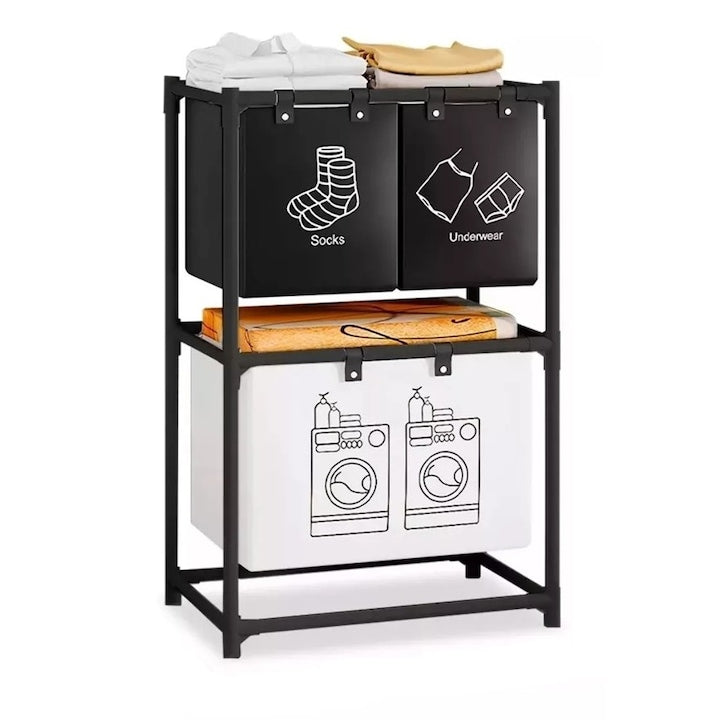 Raft organizator pentru haine si prosoape 97 x 28 x 57 cm