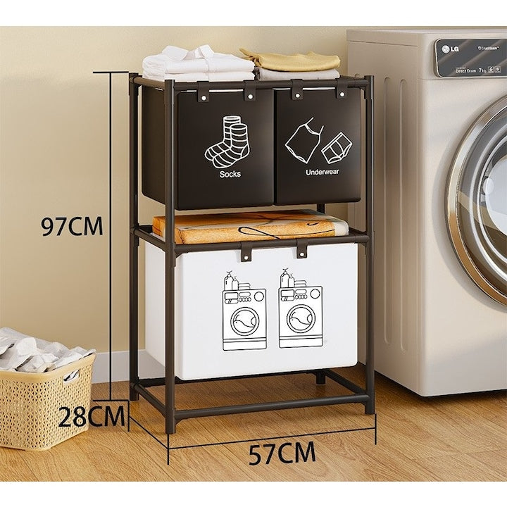 Raft organizator pentru haine si prosoape 97 x 28 x 57 cm