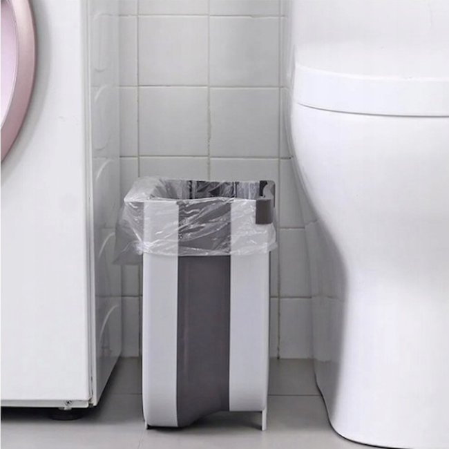 Cos de gunoi pliabil, pentru dulap, din plastic/silicon