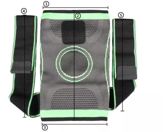 Genunchiera elastica ajustabila cu bretele elastice, bandaj pentru genunchi cu compresie