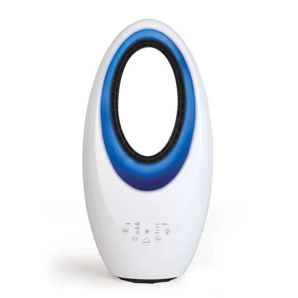 Ventilator fara elice cu purificator de aer 2 in 1 si 4 lumini LED