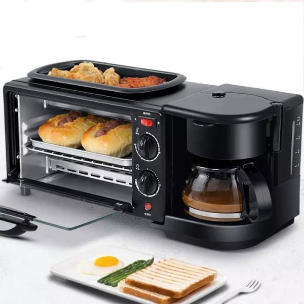 Aparat Multifunctional Mic Dejun – Cafetiera, Prajitor Paine si Grill